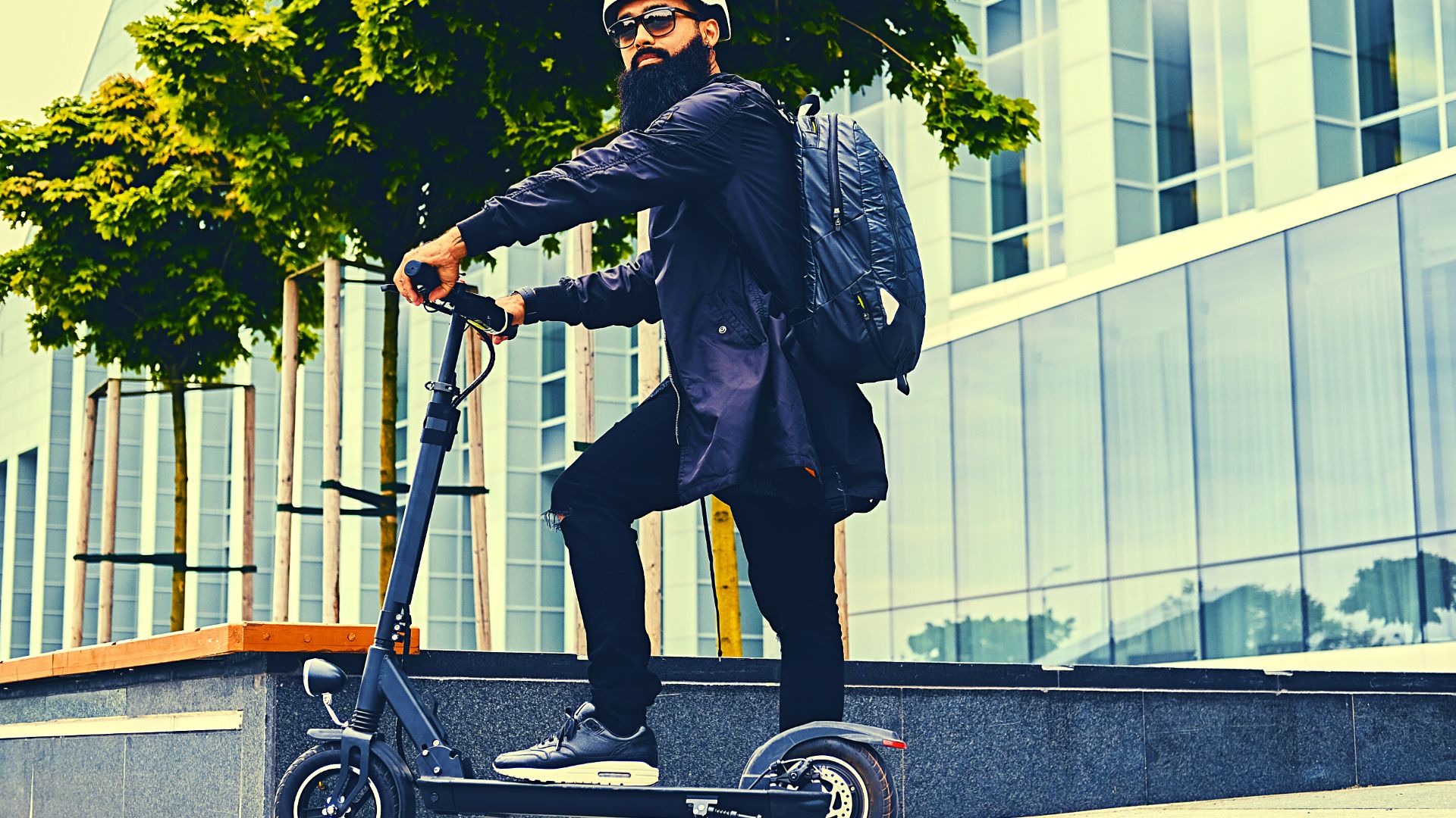 position sur une trottinette electrique