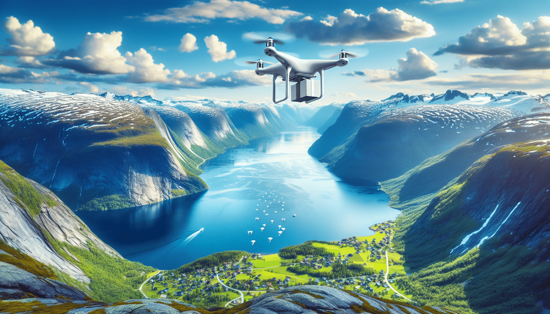 noruega lanza su servicio de entrega a domicilio con drones autónomos, dando inicio a una era de innovación y eficiencia en la logística de distribución.